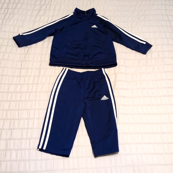 Adidas 18 Months 2pc Tracksuit Set Navy - Picture 2 of 9